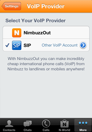 iphone voip configuration